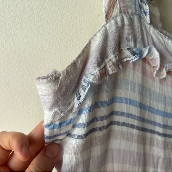 5 FOR $25 | Violet Skies 100% Cotton Stripe Tiered Ruffle Strap Midi Dress S - Picture 5 of 11